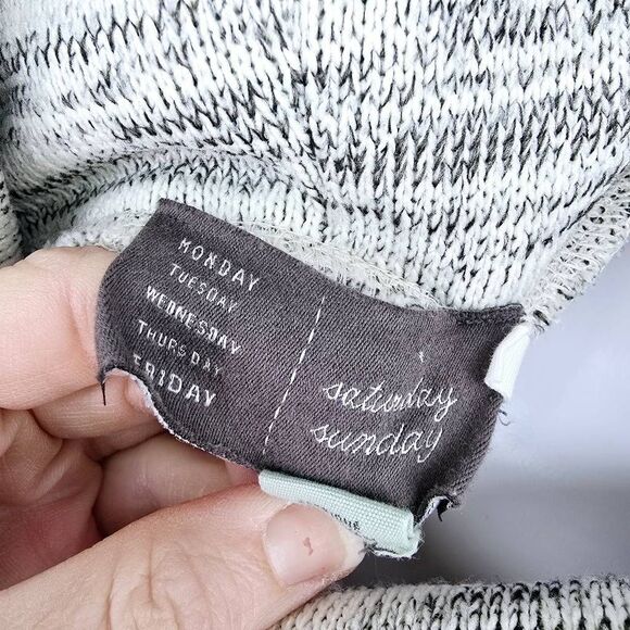 Anthropologie Saturday Sunday Cowl Neck Fleece Pullover Sweater Cream L - Picture 3 of 6